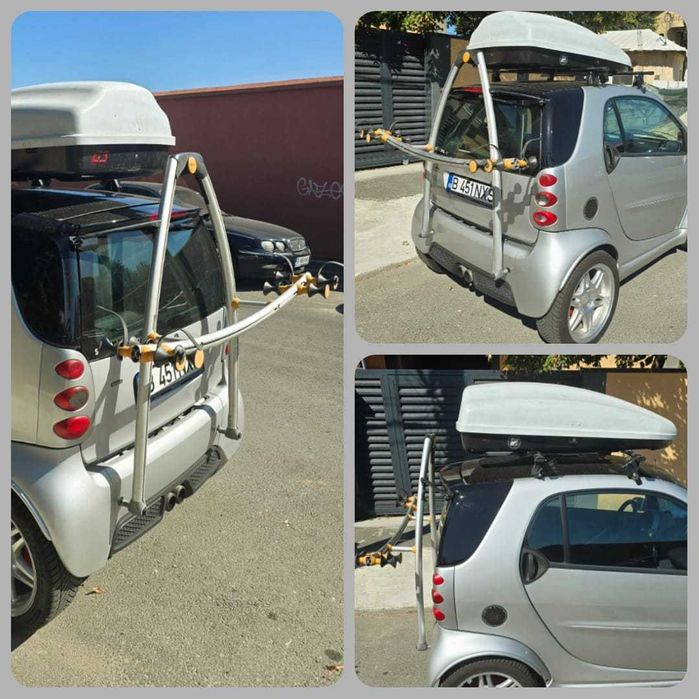 Suport OEM Smart ForTwo 450 pentru 2 biciclete + cutie portbagaj