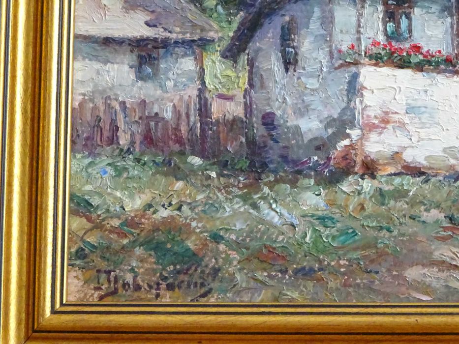 Ion Dobosariu, ‘Casa la tara’ – Ulei pe carton