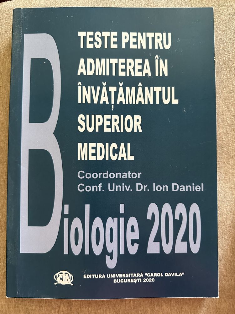 Culegeri/flashcards pentru admiterea la medicina (UMFCD, UTM, UniTBv)