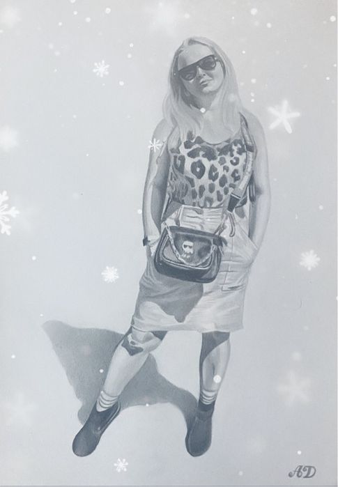 Portrete în creion personalizate Cadou Crăciun Secret Santa