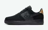 Nike Air Force 1 Low Nubuck Black Metallic Gold marimea 44.5 28.5 cm