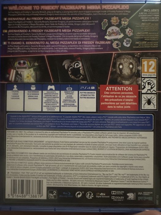 Five Nights at Freddy’s SECURITY BREACH. PS4-PS5