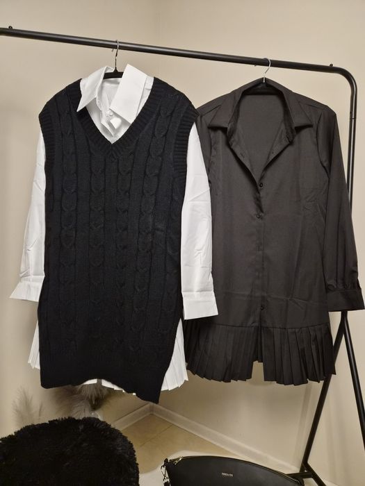 Комплект рокля риза с блузон