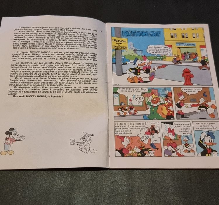 Primul numar al reviste Mickey Mouse din Romania 1991