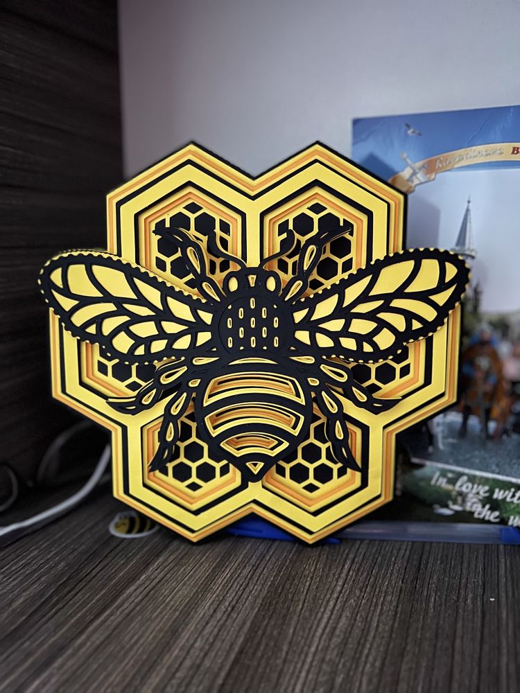 3D картина мандала пчела