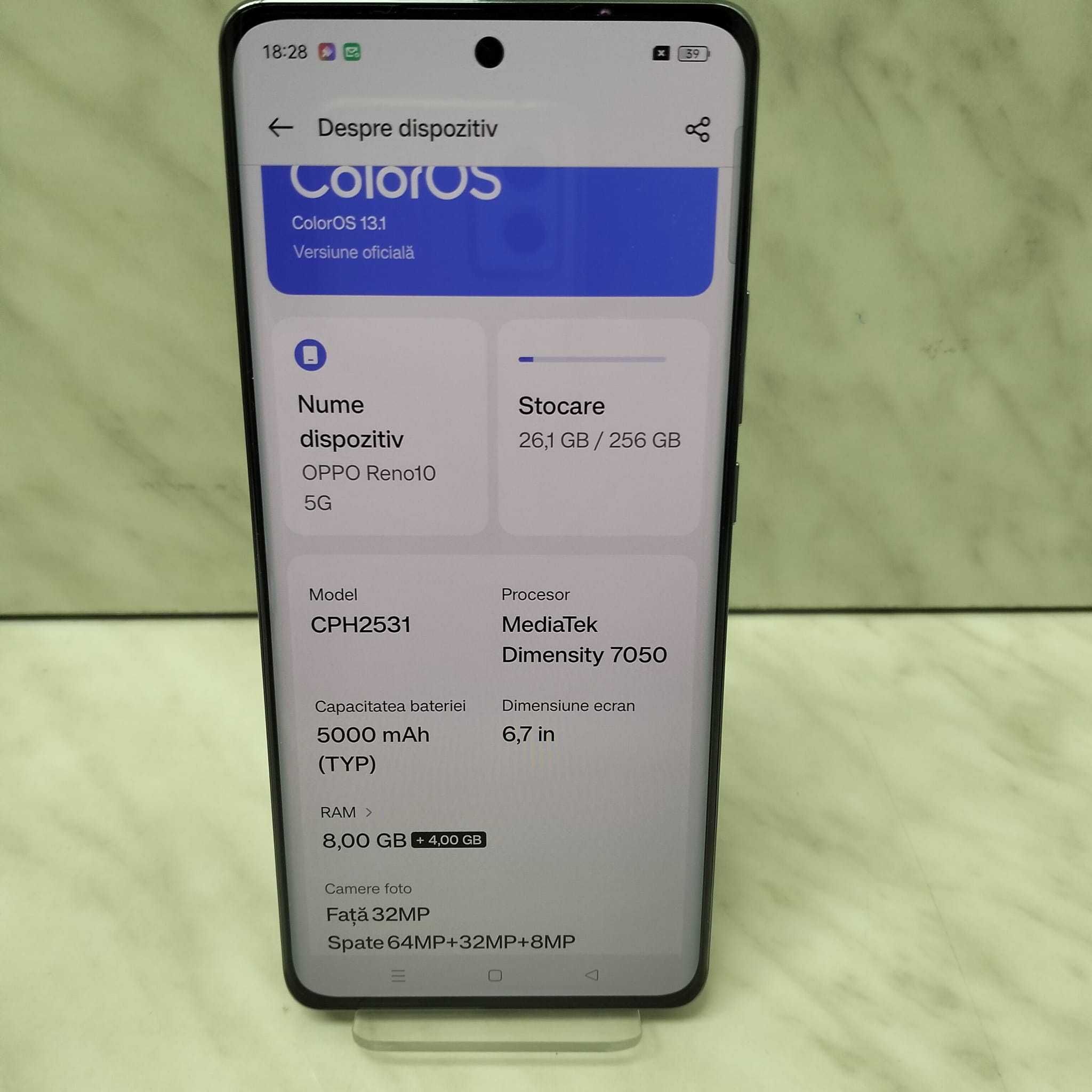 Telefon Oppo Reno 10 5G 256GB 8GB la Cutie Zeus Amanet 24535/25462