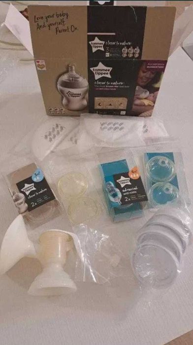 Pompa de san Tommee Tippee- GRATIS 6 tetine,4 capace biberon si bureti