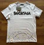 Мъжка,памучна,бяла тениска Balenciaga