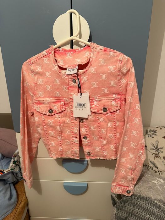 Късо розово дънково яке Juicy Couture