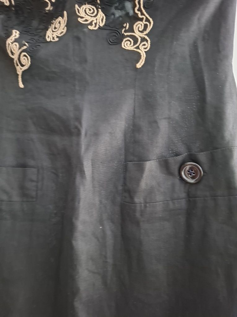 Rochie neagra din in