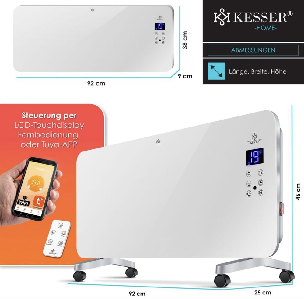 KESSER® Електрически стъклен нагревател