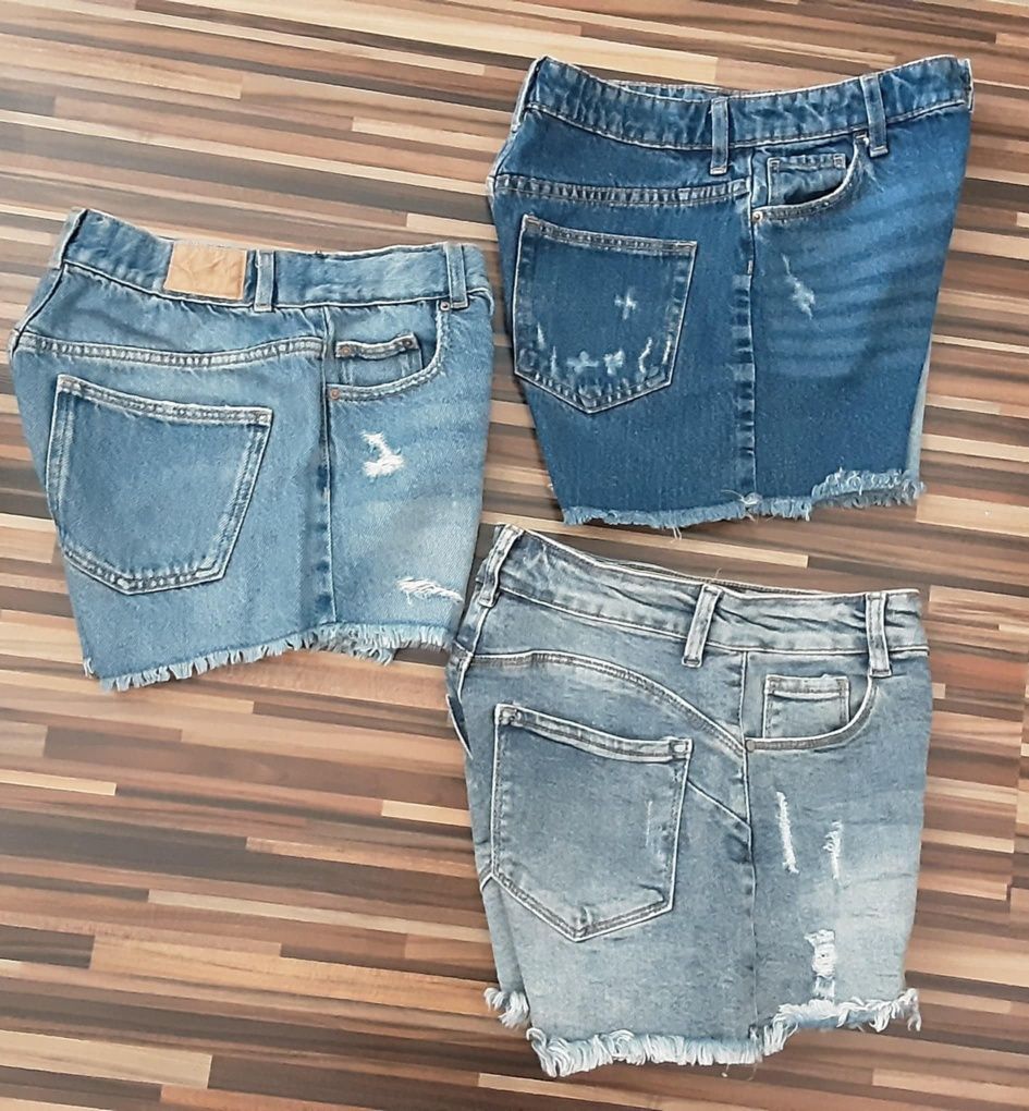 (XS) ZARA-H&M къси дънки 3чифта за 15.00лв