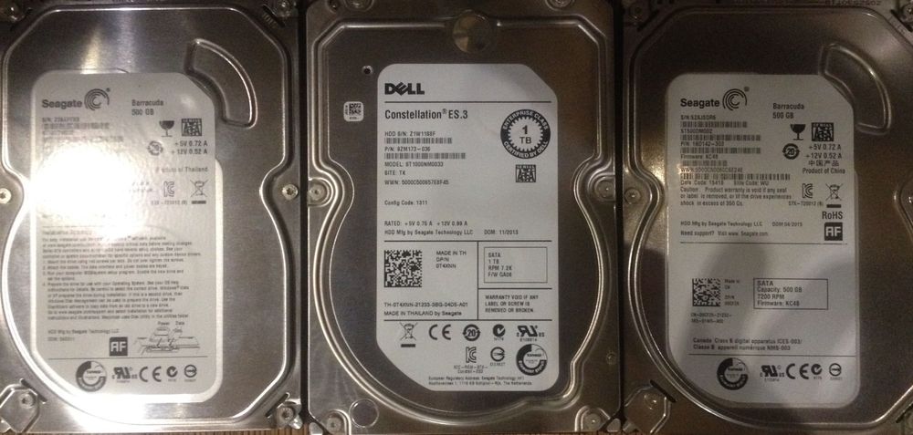 Жесткие диски / HDD [SATA 1TB/500GB]