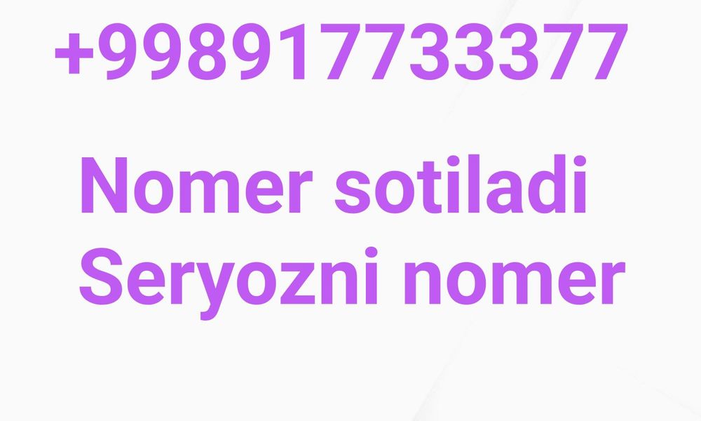 Telefon nomer sotiladi
