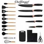 Set ustensile cu tocator si cutite 19 piese CHEFFINGER