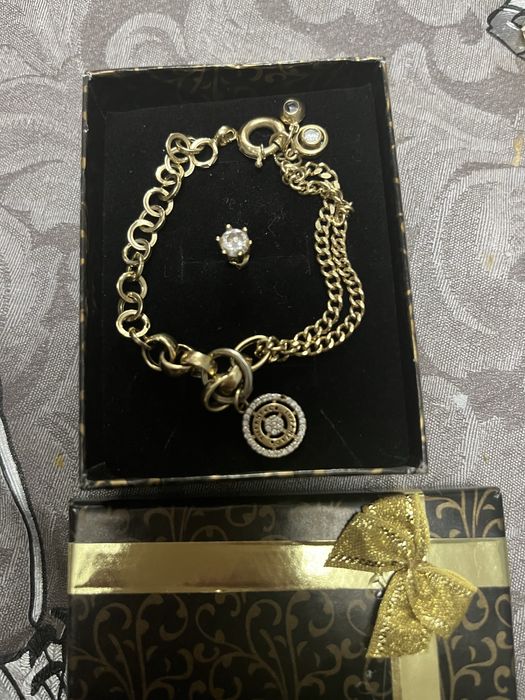 Златен пръстен, гривна и обеца 125лв на грам