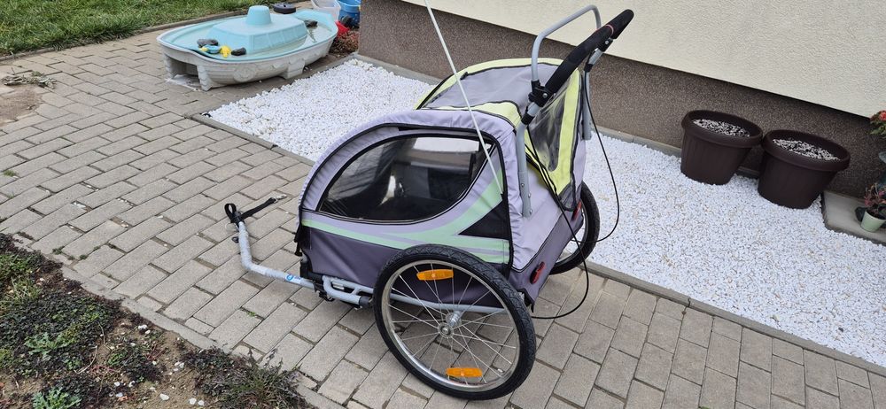 Remorca/cărucior bicicleta 2in1 Homcom