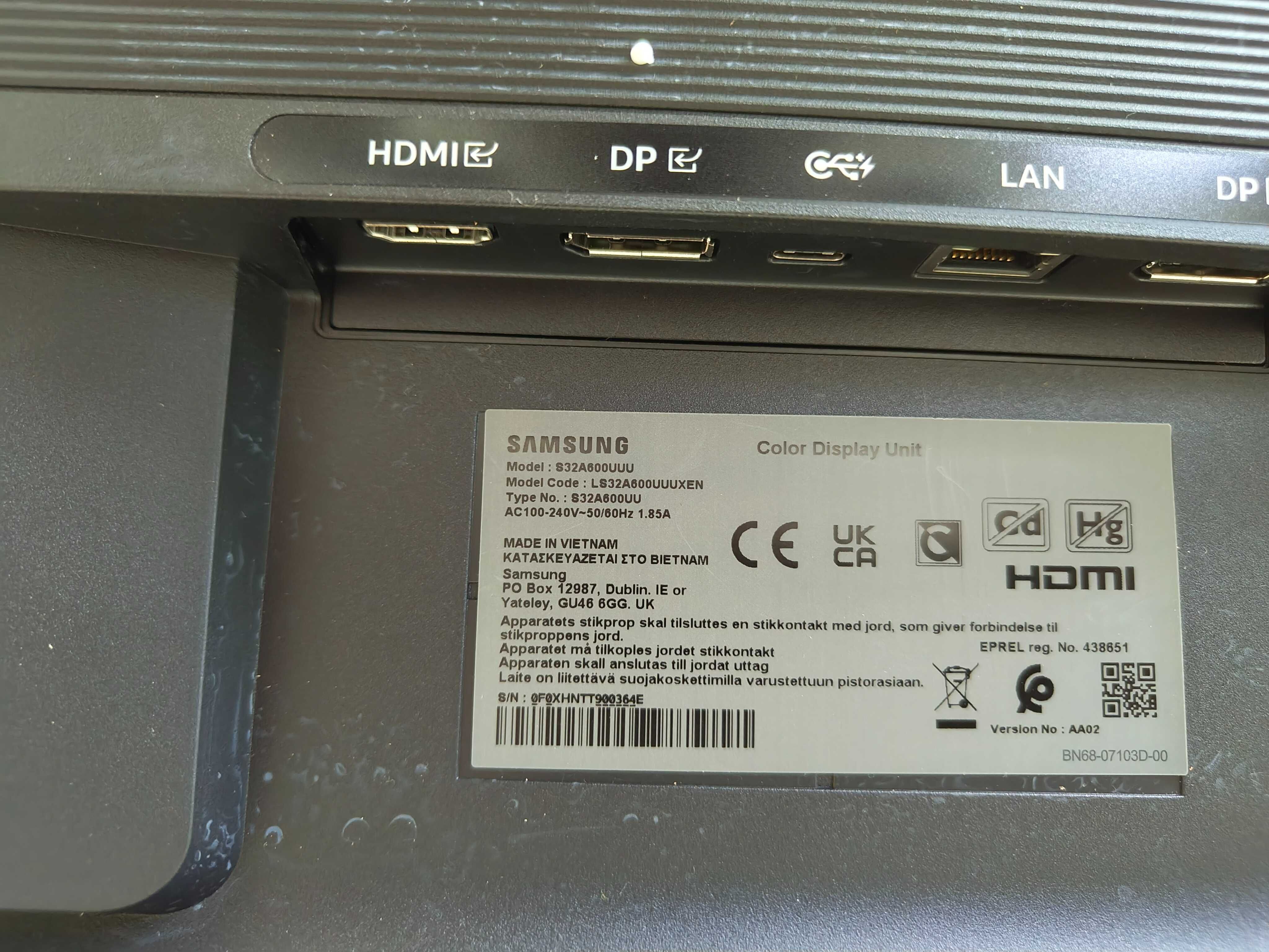 Monitor LED Samsung LS32A600UUUXEN 32 Inch