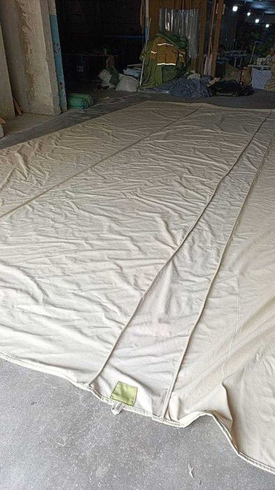 Brezent tent suvga qarshi - 7×8,5 м., 100 % paxta, zichligi 480 г/м²