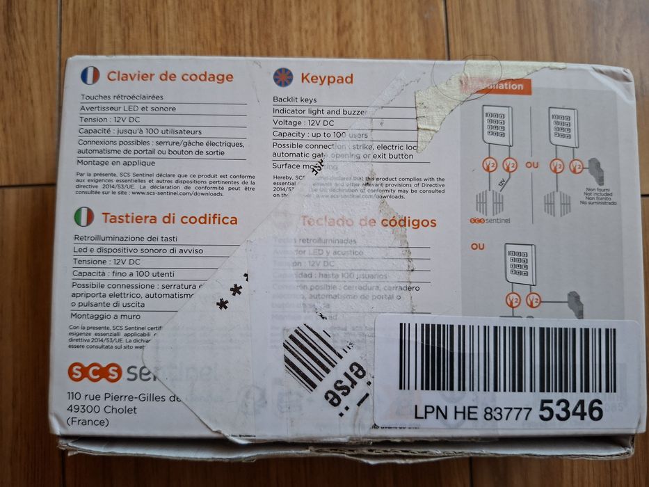 Tastatura cod de acces.