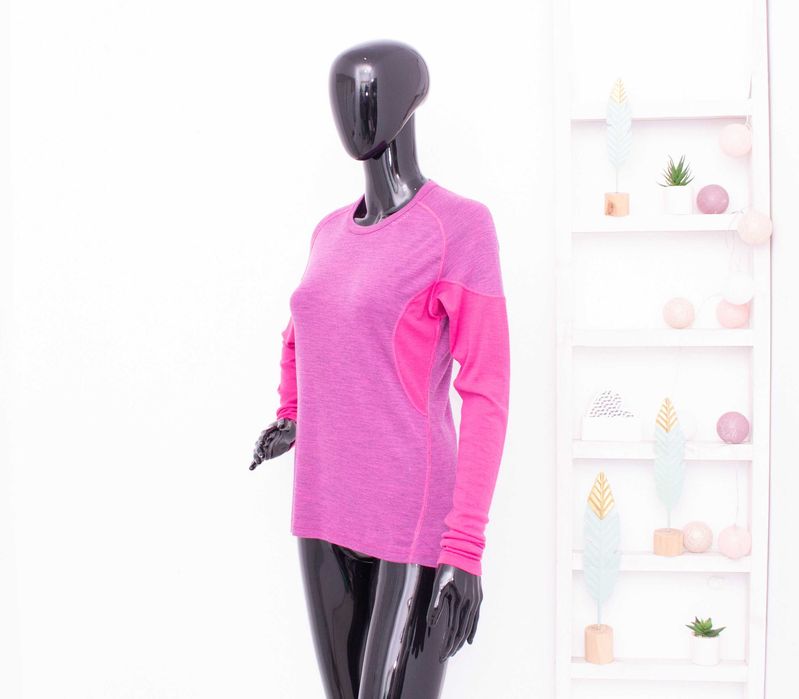 Devold дамска мерино блуза дълъг ръкав термо лилаво розова вълна L