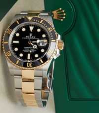 Rolex Submariner AUTOMATIC Gold Silver-Black Luxury/Casual Edition