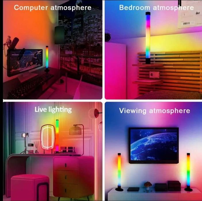 Настолни лампи RGB+IC LED - USB захранване, промяна на цветове