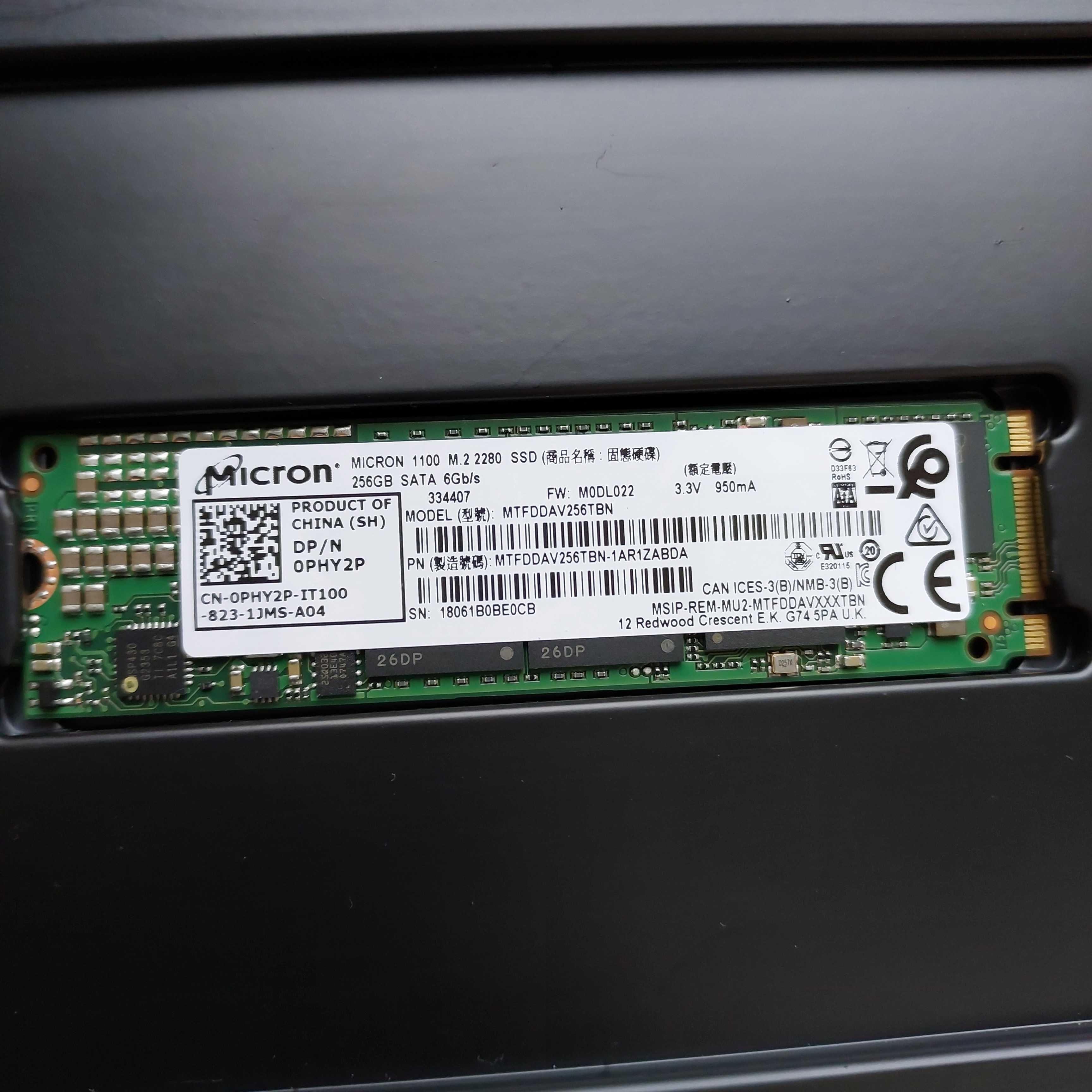 SSD M2 256 GB Micron SATA-III