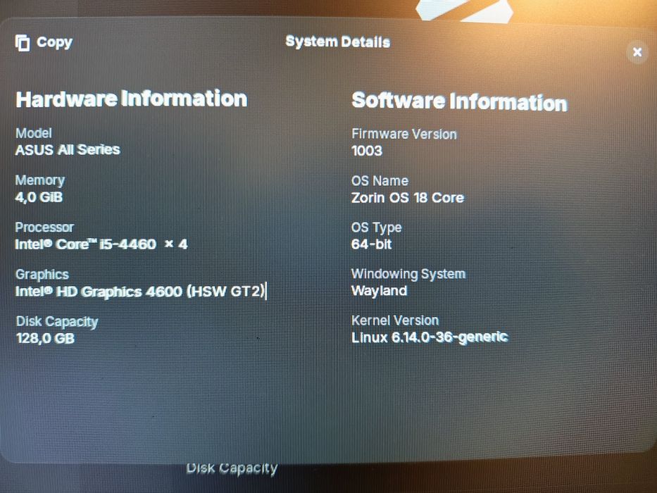 Desktop i5-4460 ssd 128 4gb RAM