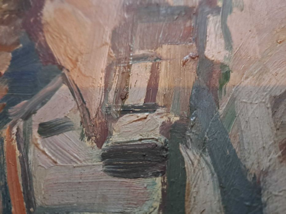 tablou pictura veche romaneasca  52/45 cm