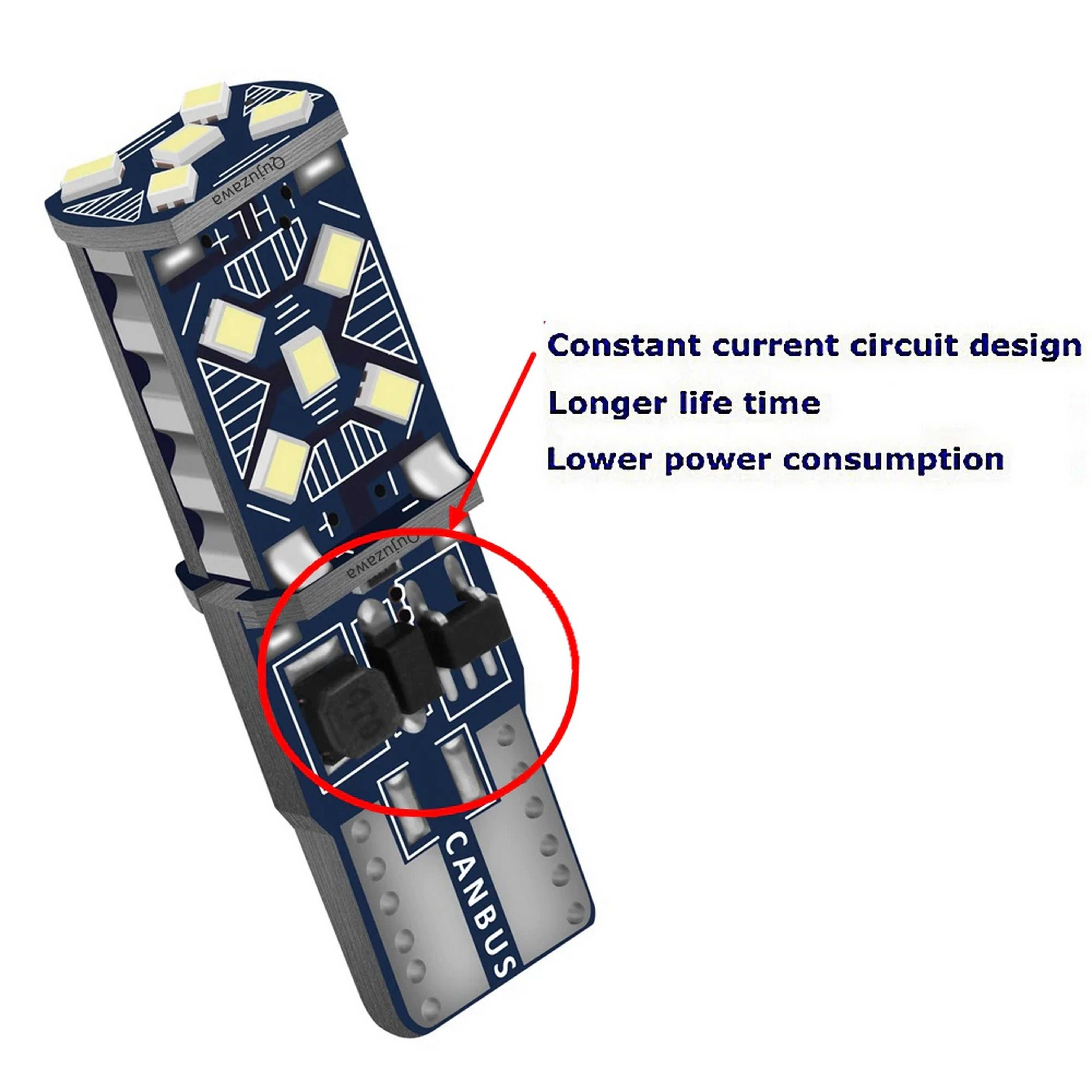 Супер ярки T10 LED крушки Canbus без грешка-Дневни светлини