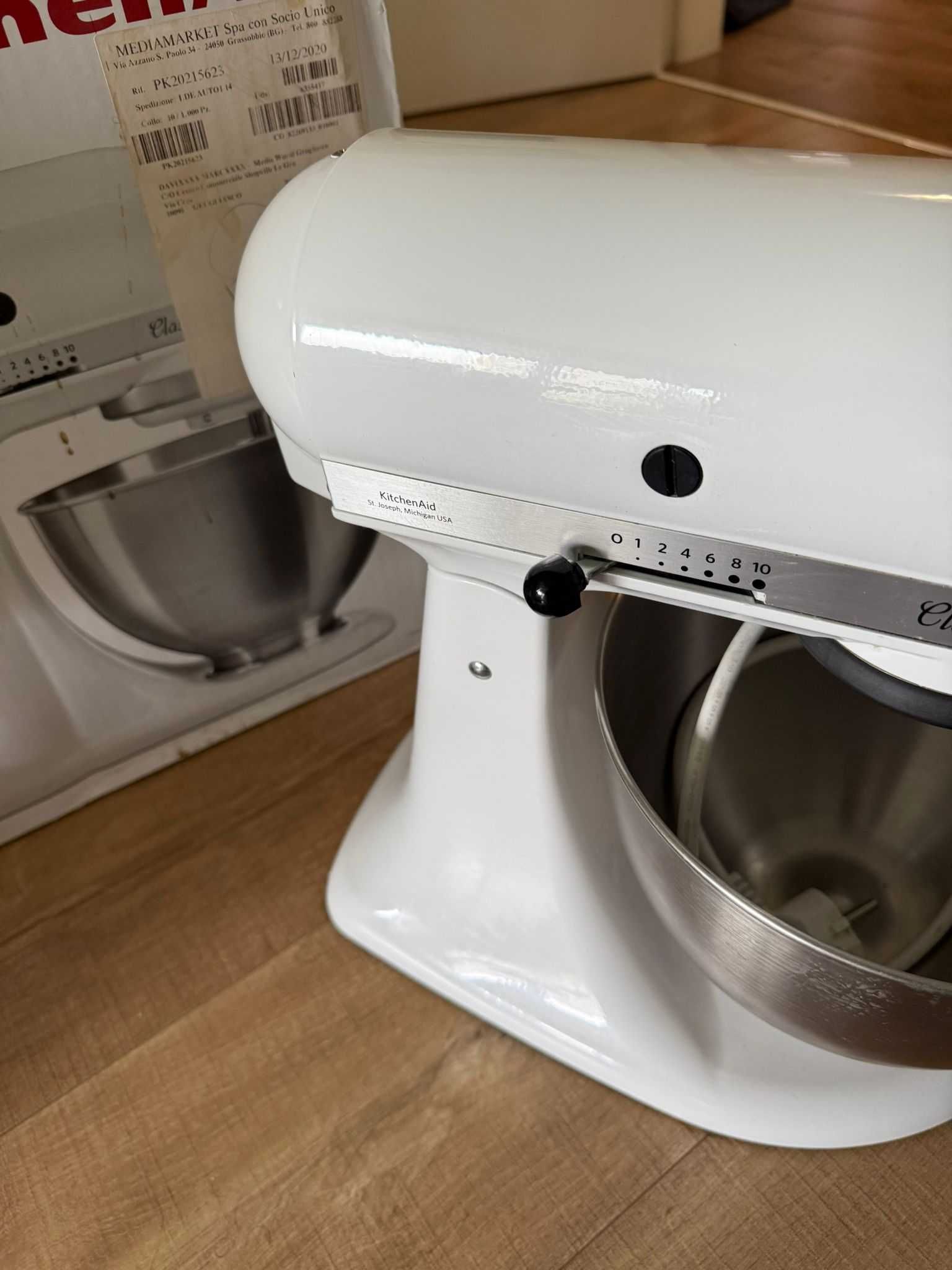 Планетарен миксер KitchenAid Classic 5K45SS – 4,3L – Бял