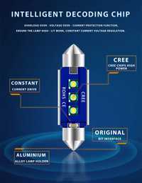 Сулфидни LED крушки за плафони Festoon C5W/C10W Canbus 36мм/39мм/41мм