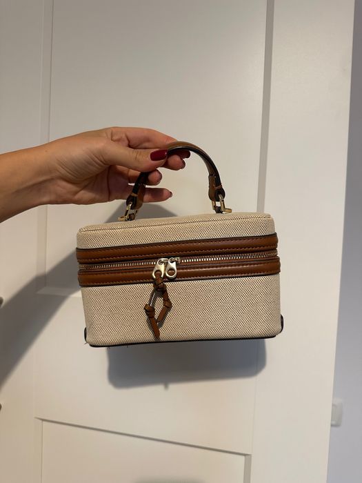 Geanta, Zara, femei, crossbody, bej