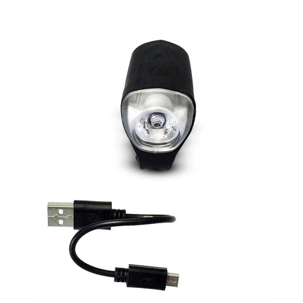 Комплект LED светлини за велосипед X-Light, силикон, USB, предна/задна