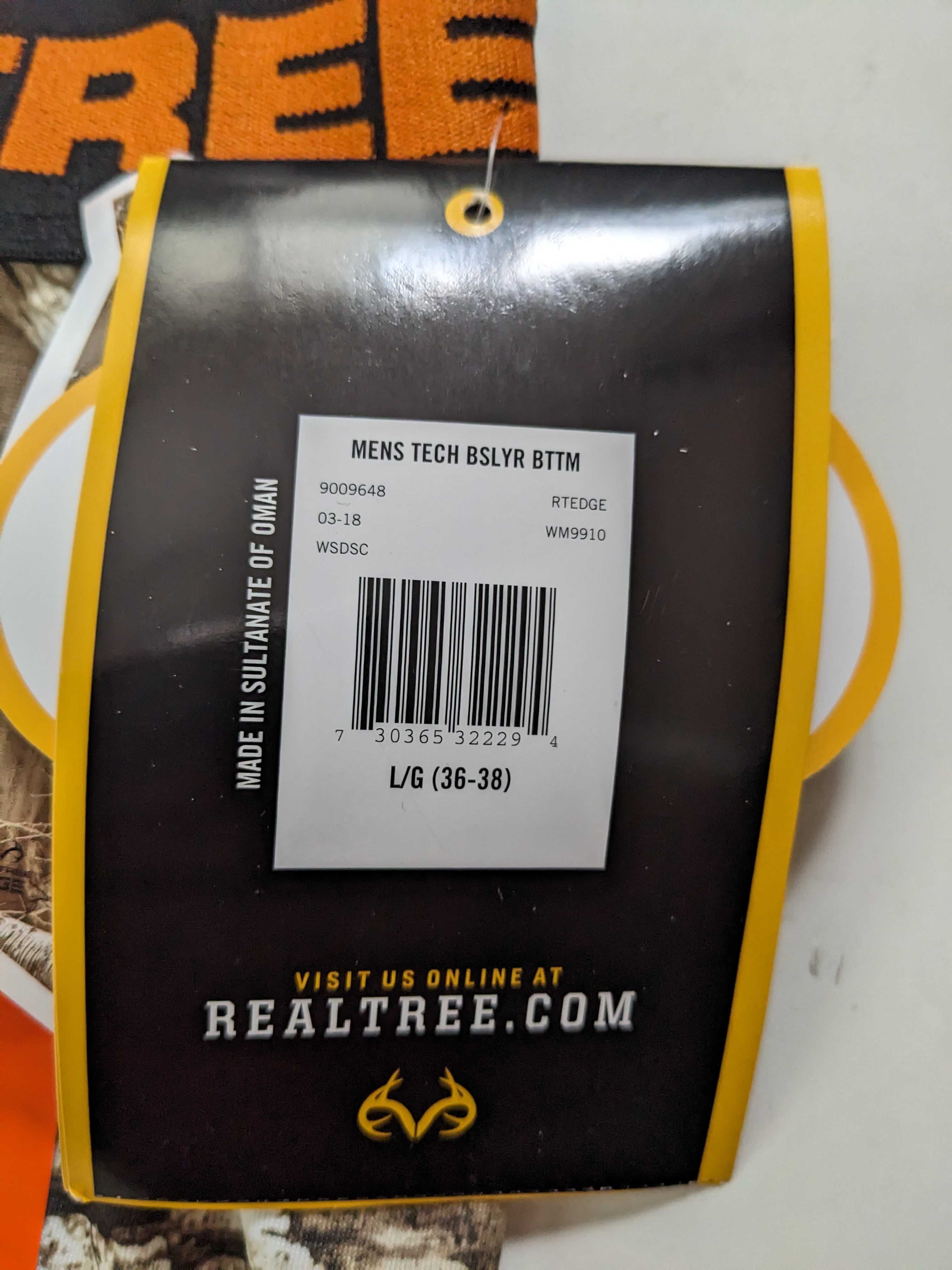Realtree New Edge Tech baselayer мъжко Термо бельо размер L от Сащ