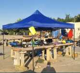 Cort pavilion pliabil nou 3x3x3,15 tip acordeon, ușor negociabil