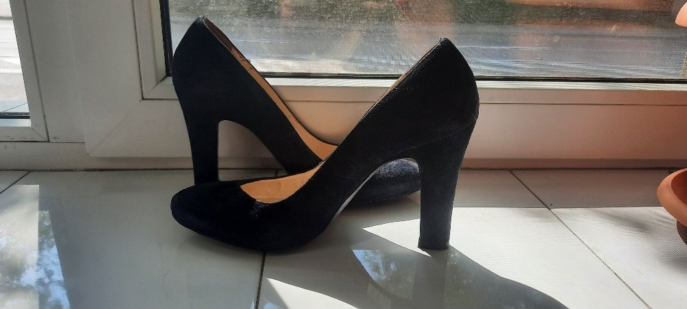 Pantofi cu tocuri, bleumarin, marimea 39