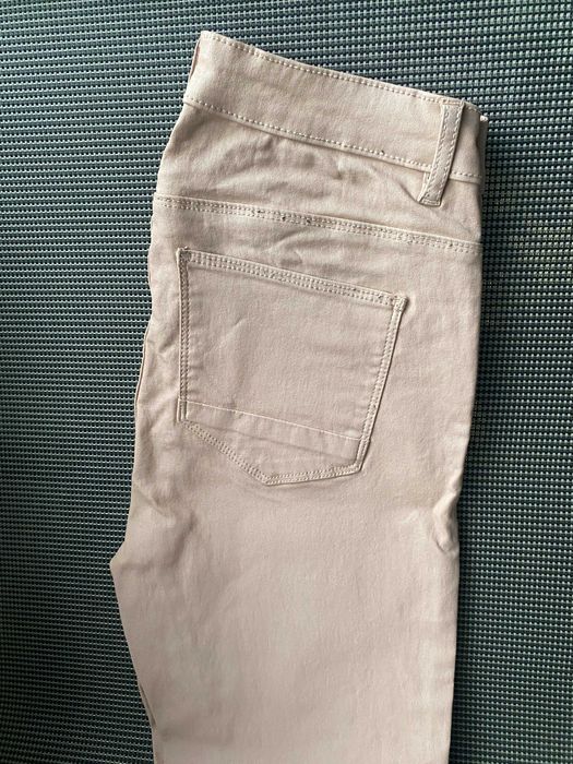 2 Pantaloni 'Only', aspect piele, roz pal, nou, marime S/36 si XS/34