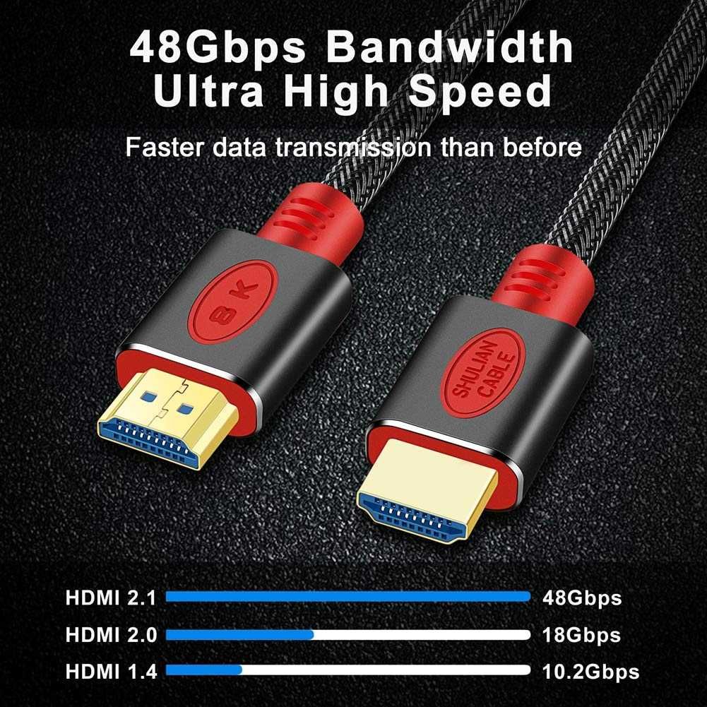 8K HDMI кабел 2.1 с DSC High Speed Ethernet, за монитор, проектор и др