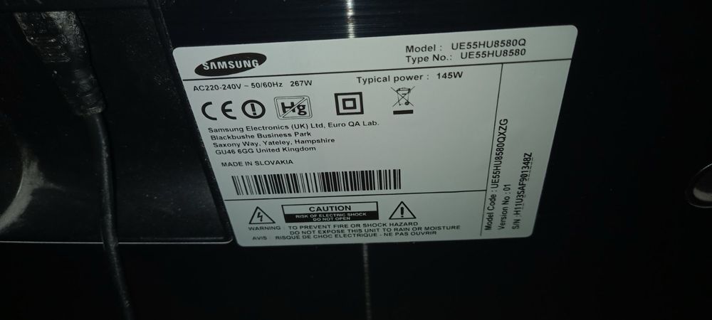 Телевизор Samsung Smart 4K Model UE55HU8580Q