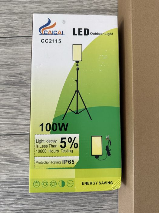 Lampa led + trepied pentru pescuit cu intrerupator, conectare la 12v