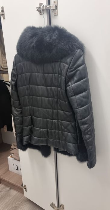 Geaca dama din piele cu blanita XS