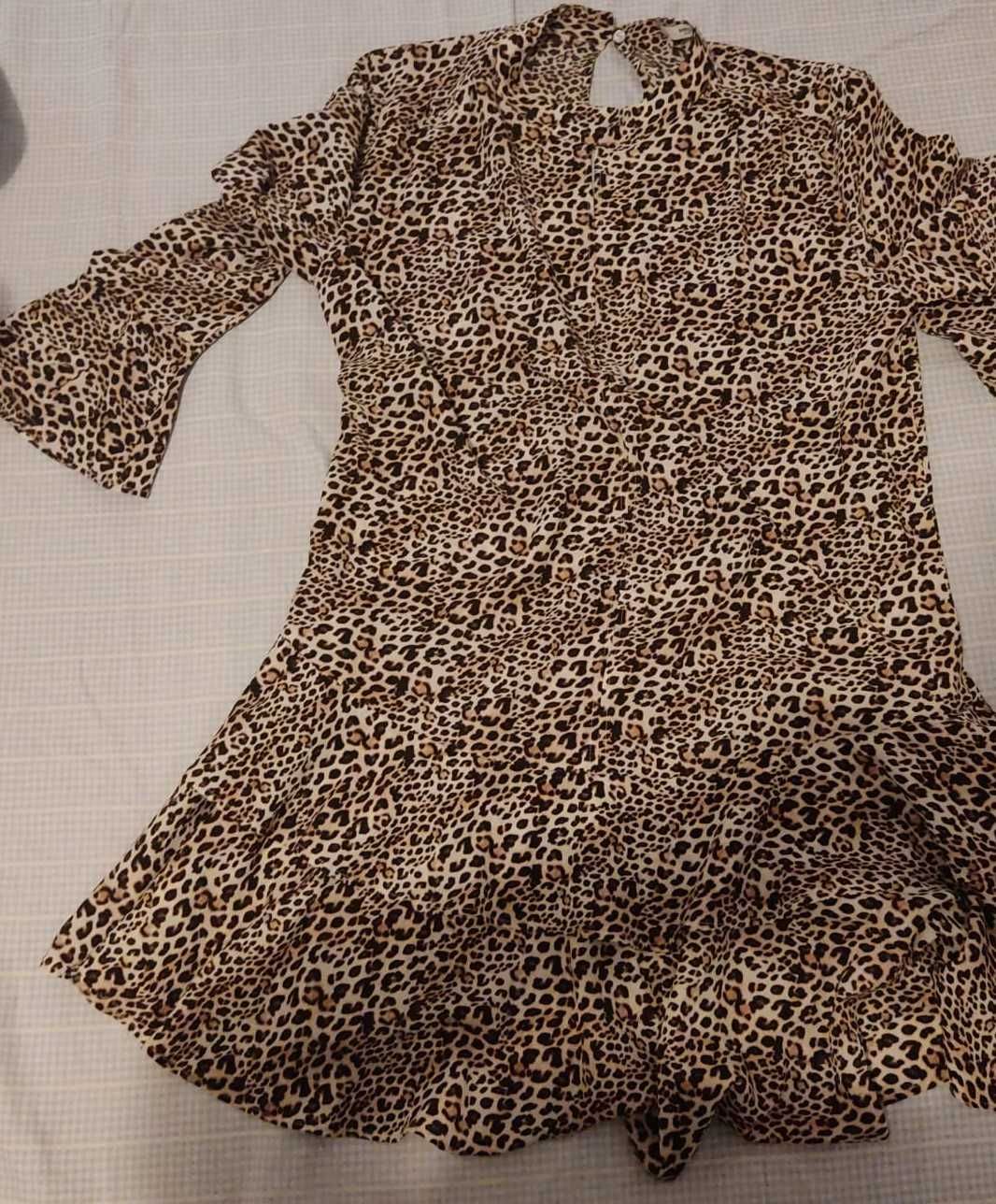 Rochie Mango , leopard print, noua, fara eticheta , L(42)