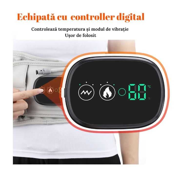 Centura decompresie lombara profesionala, 3 moduri de Incalzire
