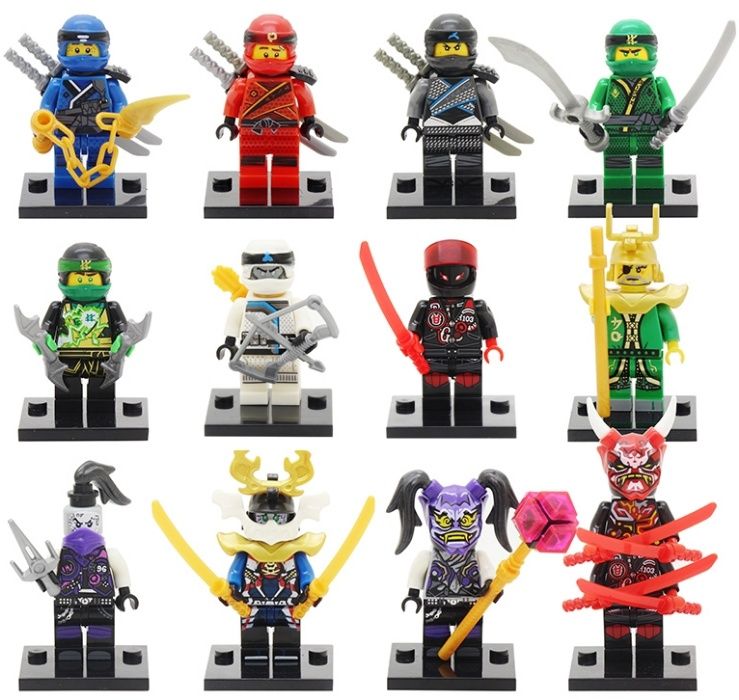 Set 12 Minifigurine tip Lego Ninjago Sezon 8 Sons of Garmadon cu masti