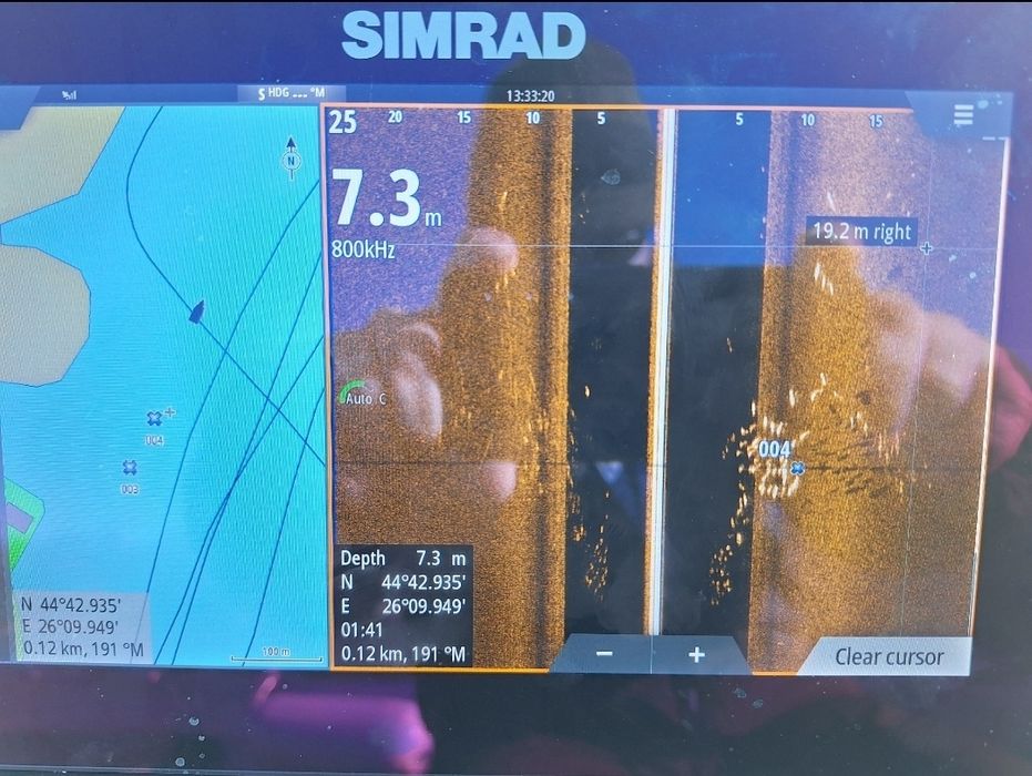 Sonar pescuit Simrad 12 NSS EVO 3S  sonda Lowrance 3in1