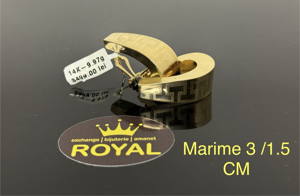Bijuteria ROYAL : Cercei AUR 14K / 9.97 GR