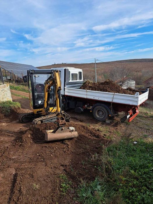 Услуга, услуги с мини багер и самосвал