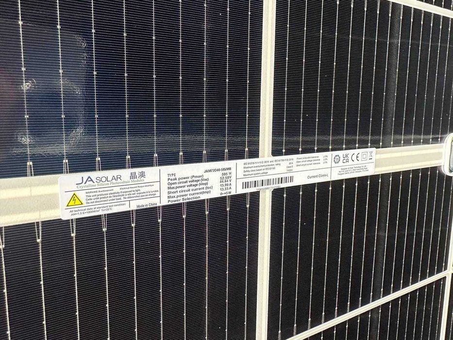 солнечные панели, quyosh panellari JA Solar 590Вт/595 Вт/620 Вт